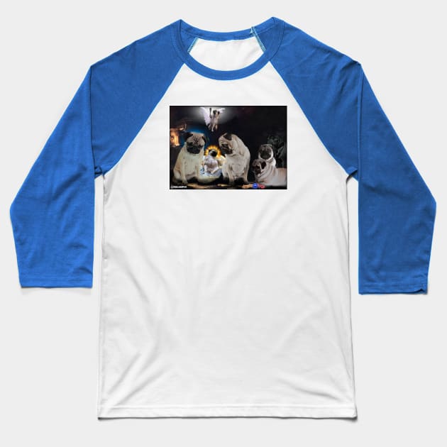 Pugtivity Baseball T-Shirt by darklordpug